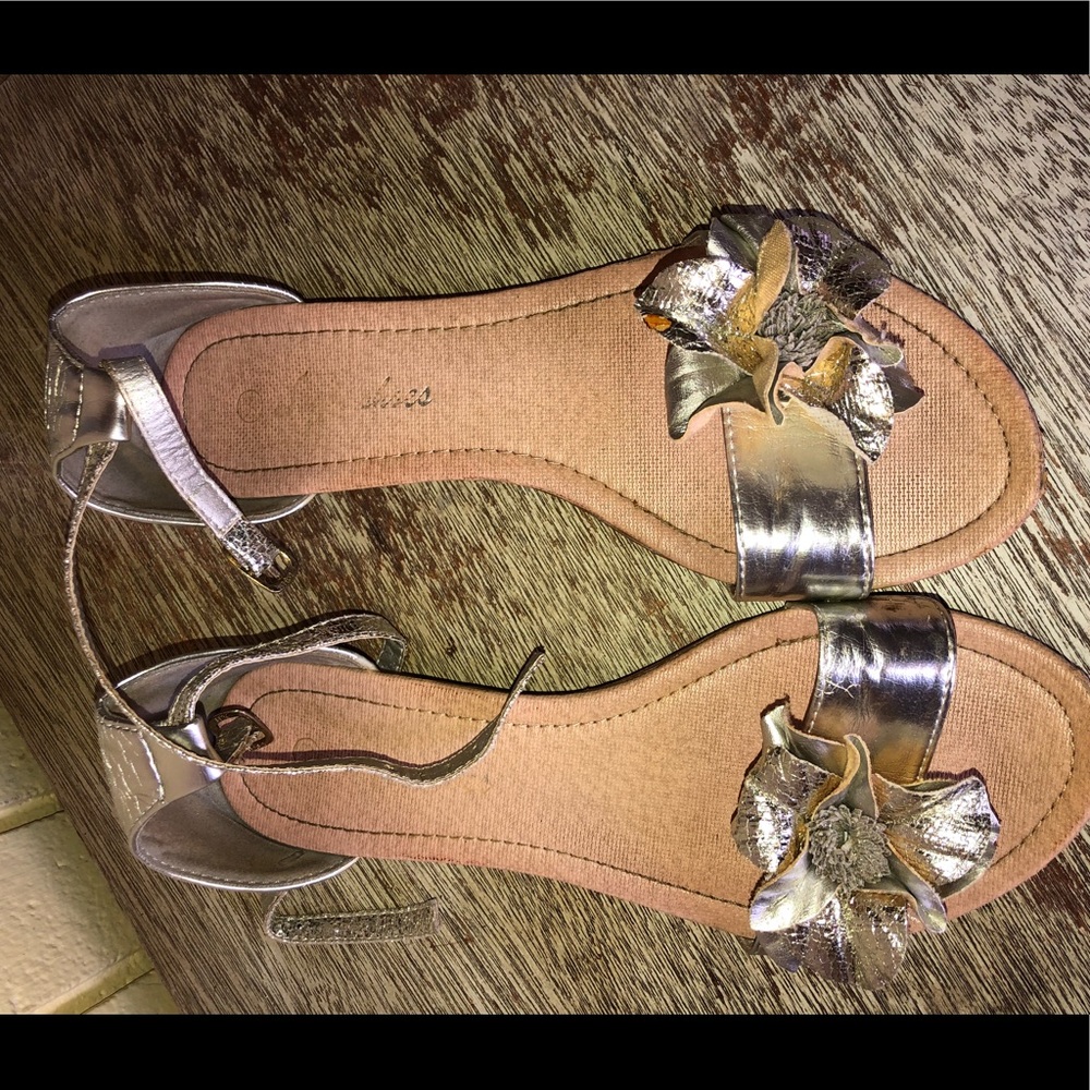 Cute silver sandals
